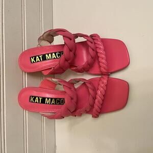 Women’s NWOB Kat Maconie Rika Peony High Heel Leather Mule Size 6